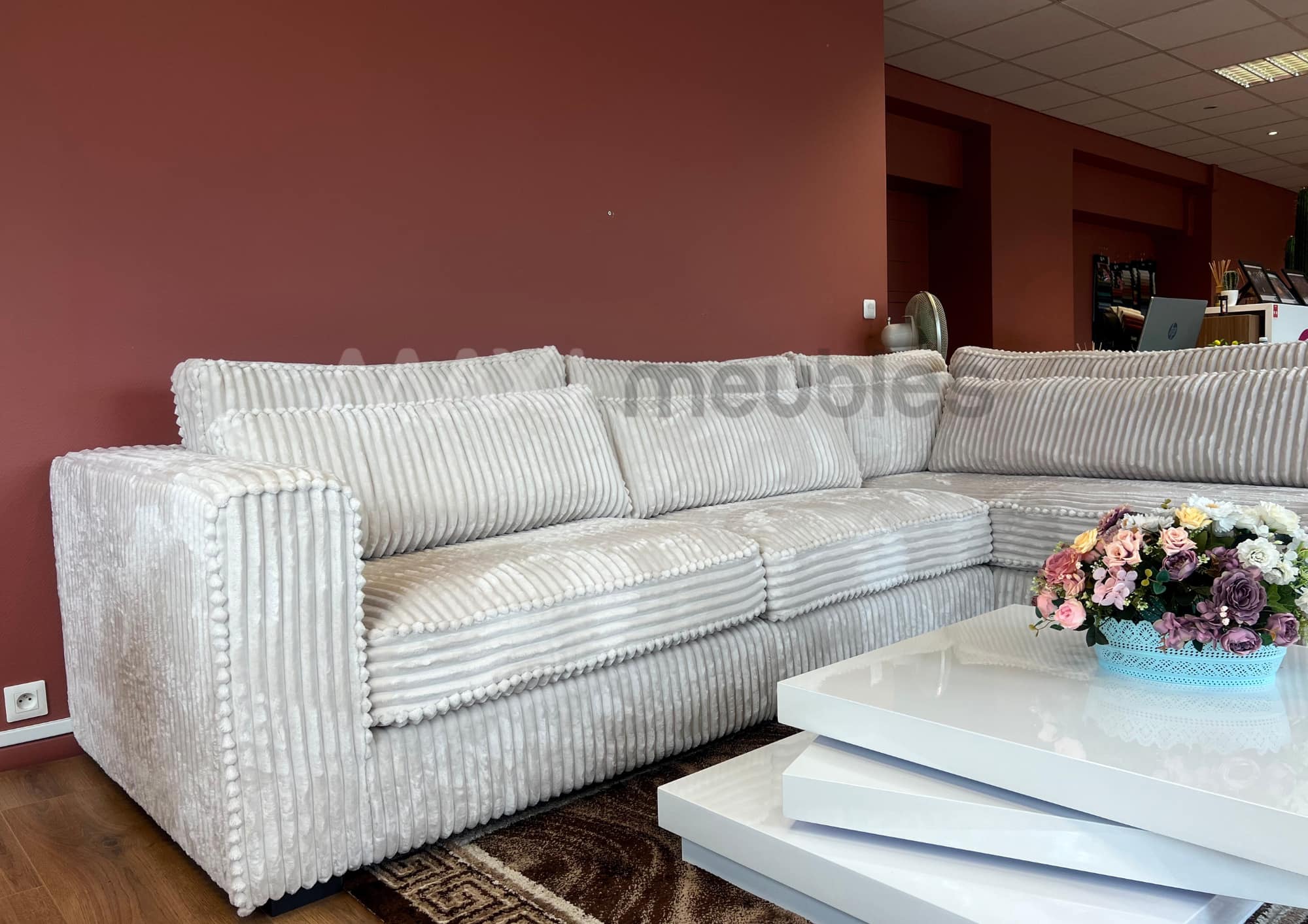 MAXI MEUBLES Monaco canapé d'angle