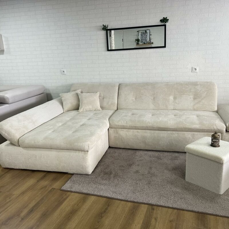 LUSSY canapé Maxi Meuble en velours cotelé disponible sous 24h
